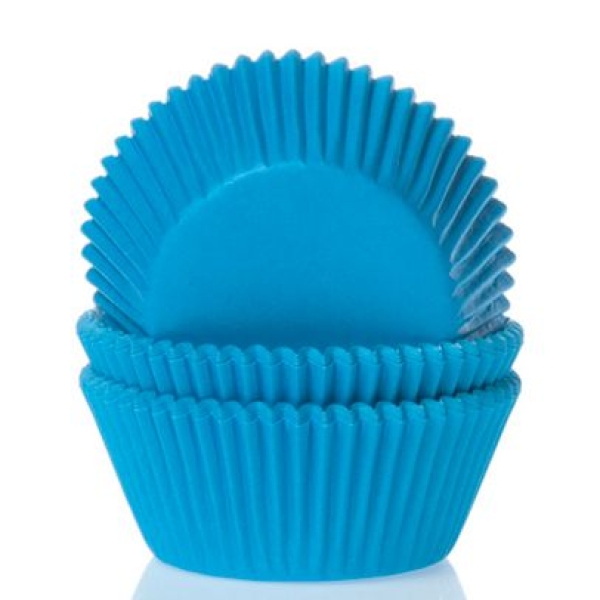 Mini Cupcake Backförmchen - Cyan Blau